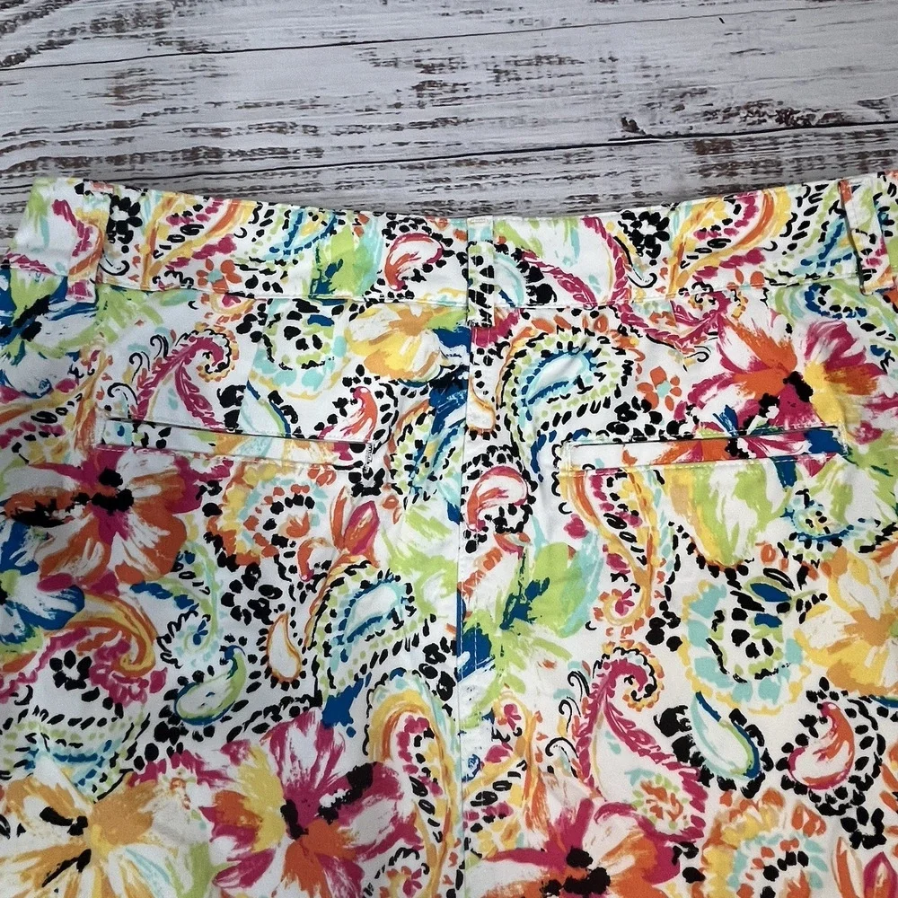 Christopher & Banks Multicolor Floral Paisley Skort